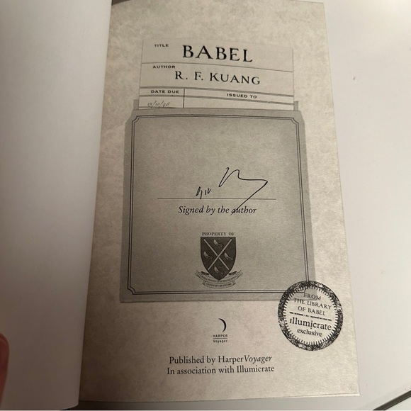 Illumicrate Babel Signed by R.F. Kuang Rebecca F. Kuang Brand New in Box Cover - Picture 7 of 8